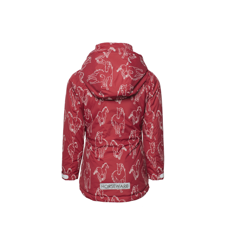 Horseware Kids Horse Print Jacket - Raspberry-1